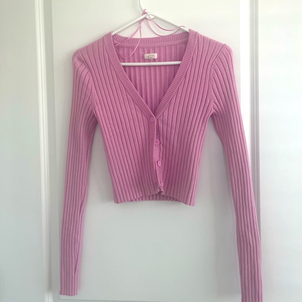 Pink cardigan